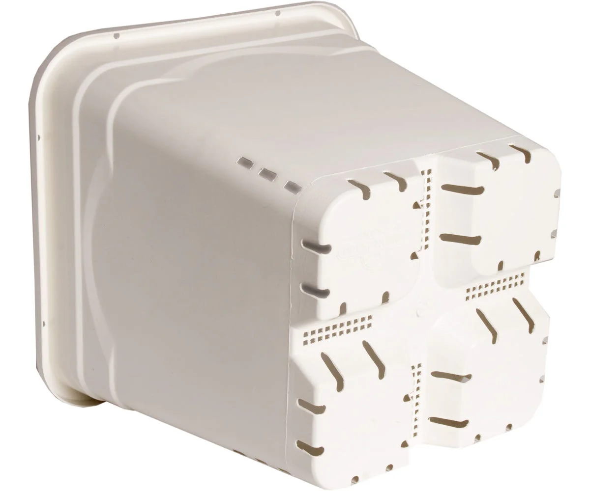 9 inch x 9 inch Square White Pot, 10 inch Tall, 24 per case - Image 3